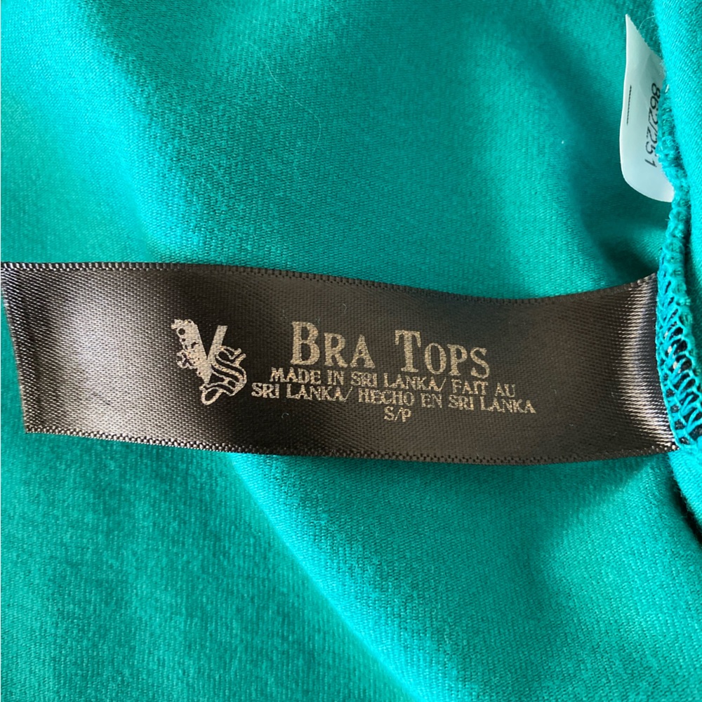 Victoria's Secret Tank Top w. Built in Bra Size SP in Teal - Picture 4 of 6